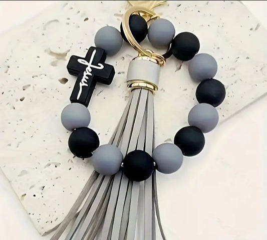 Jesus Beaded Bracelet + Keychain